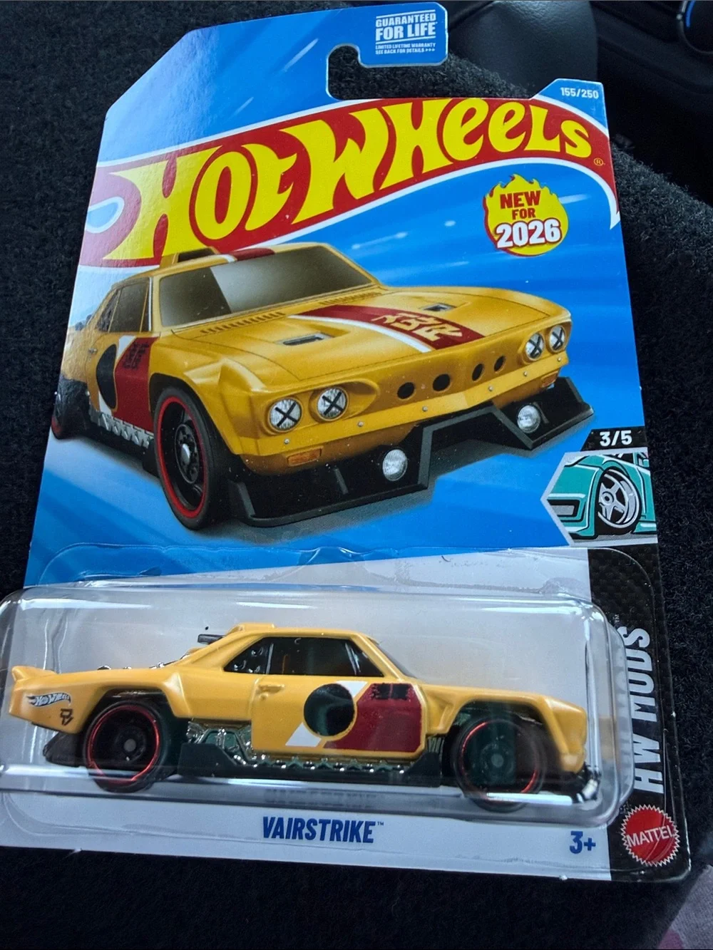 Hot Wheels Vairstrike Yellow Die-Cast Toy Car